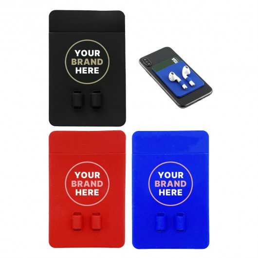 Promotional Earbud Holder Phone Wallets